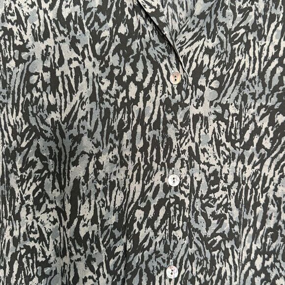 Rails Beatrice Dress Button Down Charcoal Animal Abstract Size Small - Picture 10 of 14